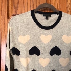 Jcrew Intarsia heart sweater